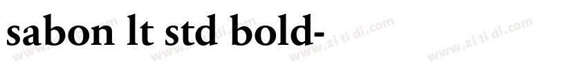 sabon lt std bold字体转换